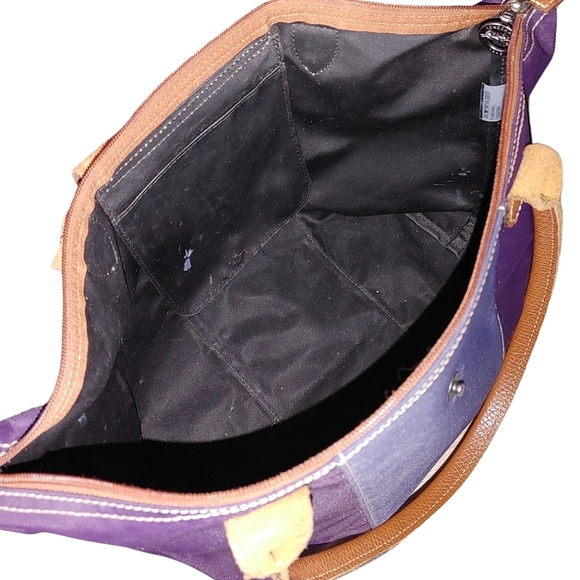 Longchamp Small Purple & Navy Shoulder Tote Bag - Picture 6 of 16